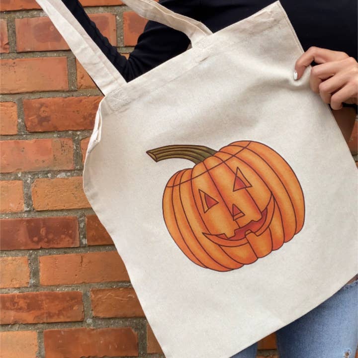 Pumpkin Halloween Natural Cotton Tote Bag (Copy) for wholesale by Jodie Moulson Art & Design