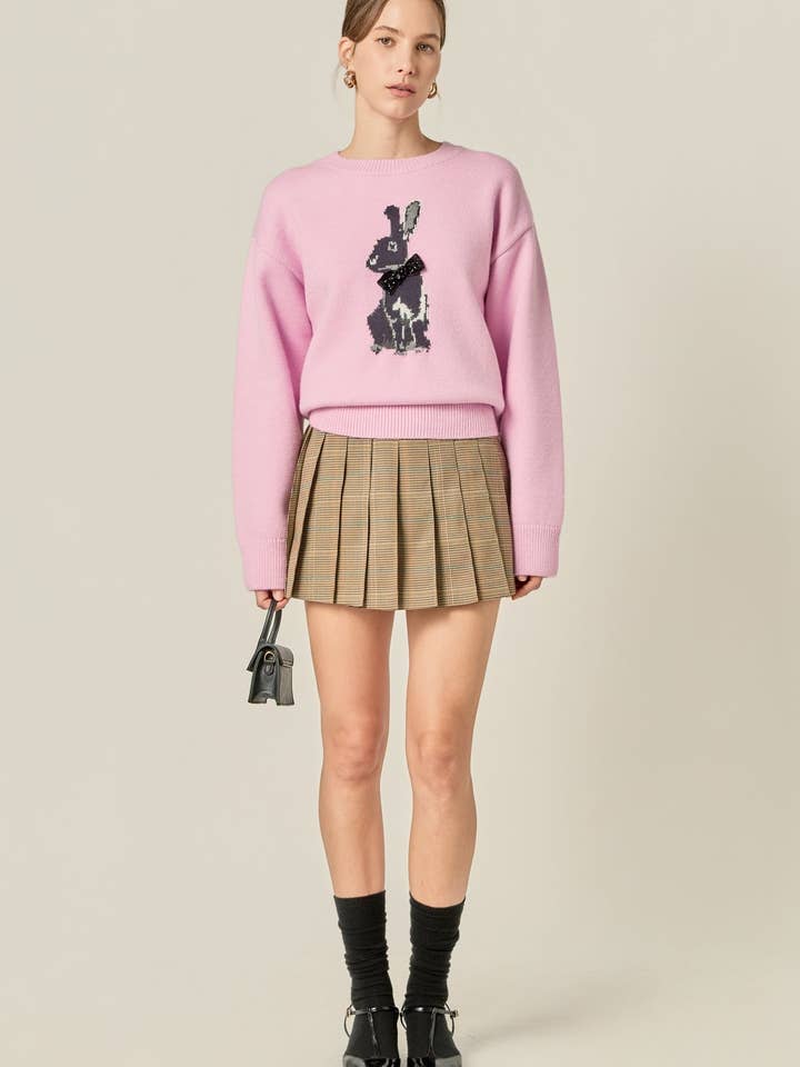 Hasen-Strassschleifen-Pullover für den Großhandel von English Factory