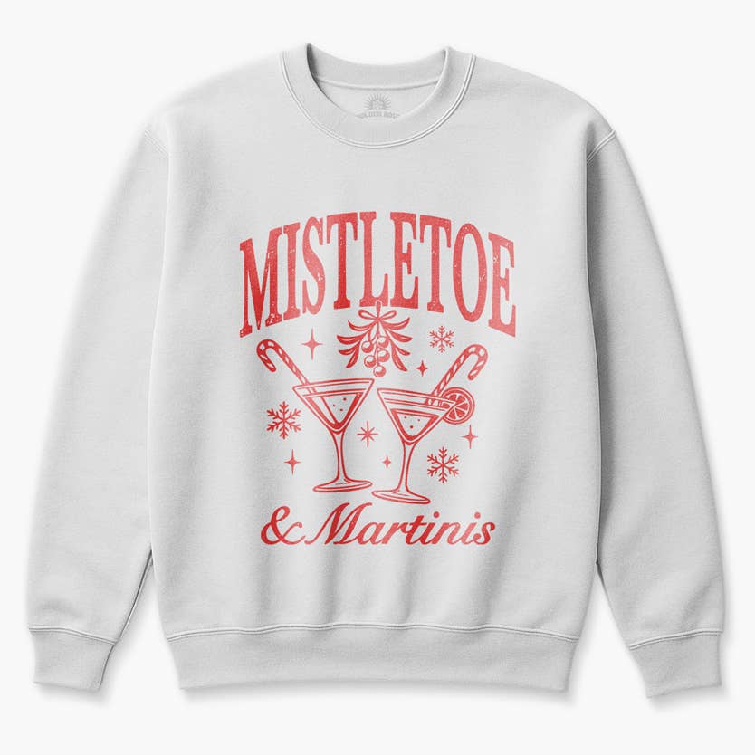 Golden Rose - Wholesale Graphic Sweatshirt - Women's - Mistletoe & Martinis Christmas Sweatshirt – Cozy Retro 2