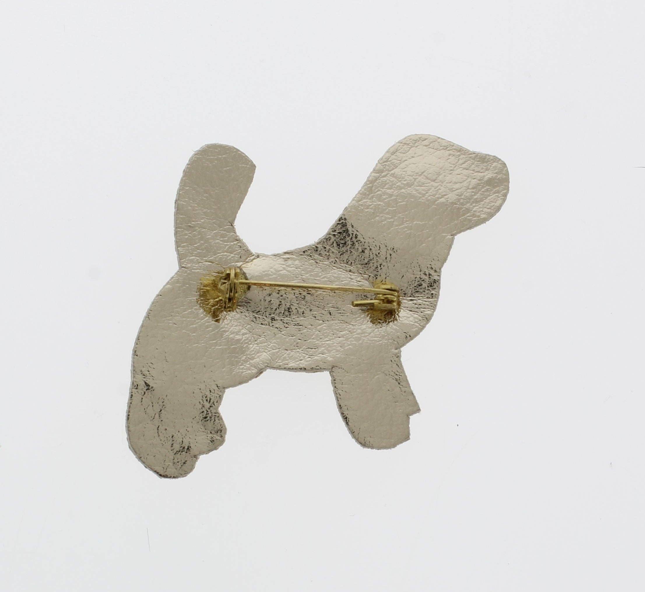 HHH Designs - Wholesale Brooch - 63mm x 68mm Beagle Dog Embroidered Beaded Pin – Handmade Animal Brooch, each1