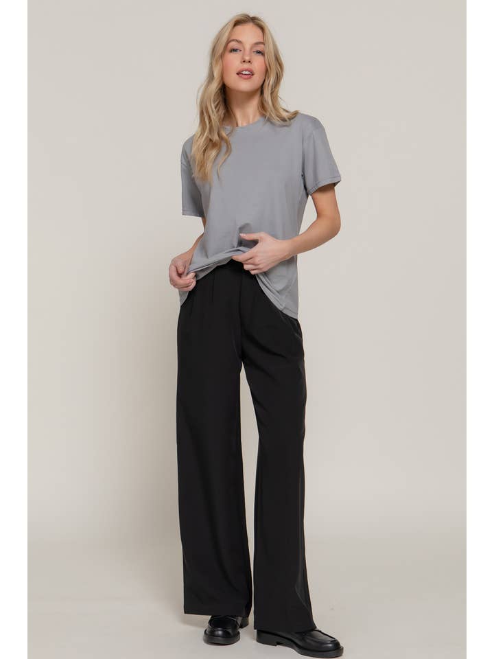 Active Basic | Active USA - Wholesale Knit Top - Women's - Short Sleeve Round Neck Tee