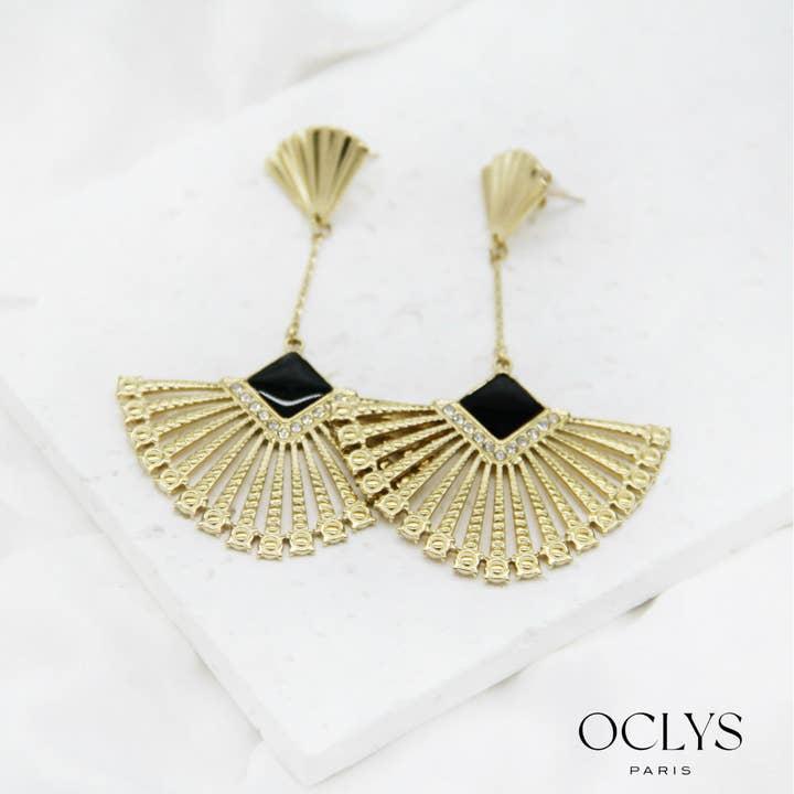 Oclys - Venta al por mayor Pendientes colgantes - Pendientes colgantes de acero inoxidable Dora