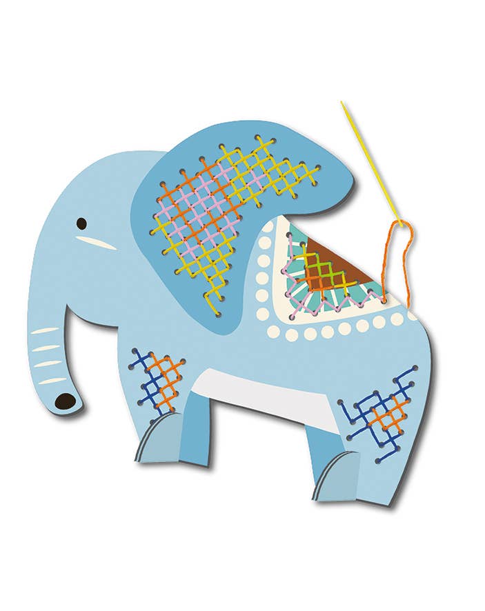 URSUS® / Buntpapierfabrik Ludwig Bähr GmbH & Co. KG - Vente Kit de bricolage – enfant - Kit de bricolage au point de croix « Éléphant »1