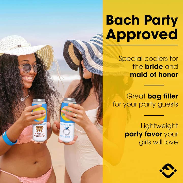 Funky Junque - Wholesale Drink Huggers & Koozies - Bachelorette Slim Can Cooler Set - 4 Pack (Club)6