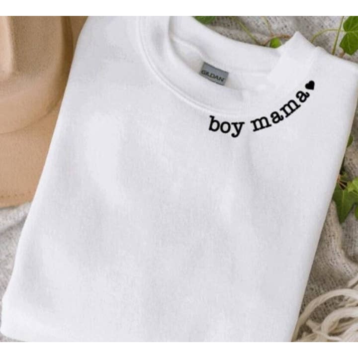 Sweatshirt Menino Mama Com Coração Na Gola Crew por atacado de Peach Closet