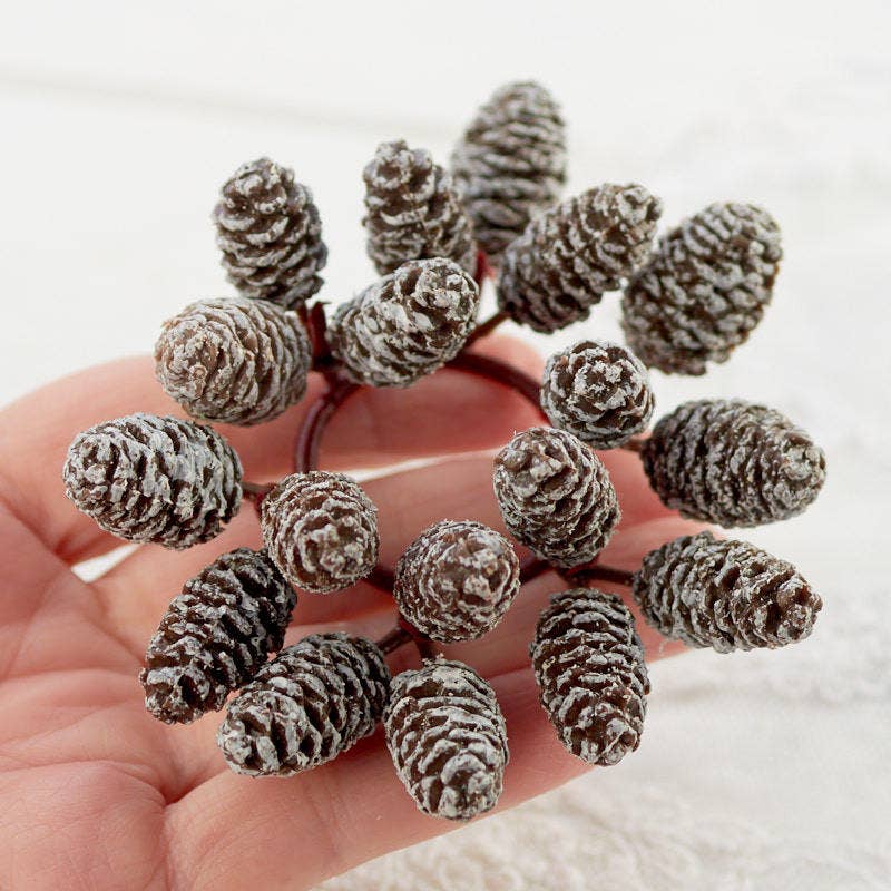 Factory Direct Craft - Wholesale Candle Holder - 3-1/2" Artificial Pinecone Taper Candle Ring2