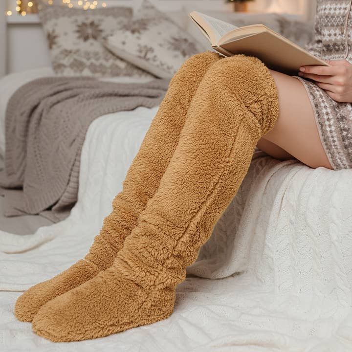 Wrapables.com - Wholesale Socks - Women's - Wrapables Fuzzy Thigh High Leg Warmer Socks7