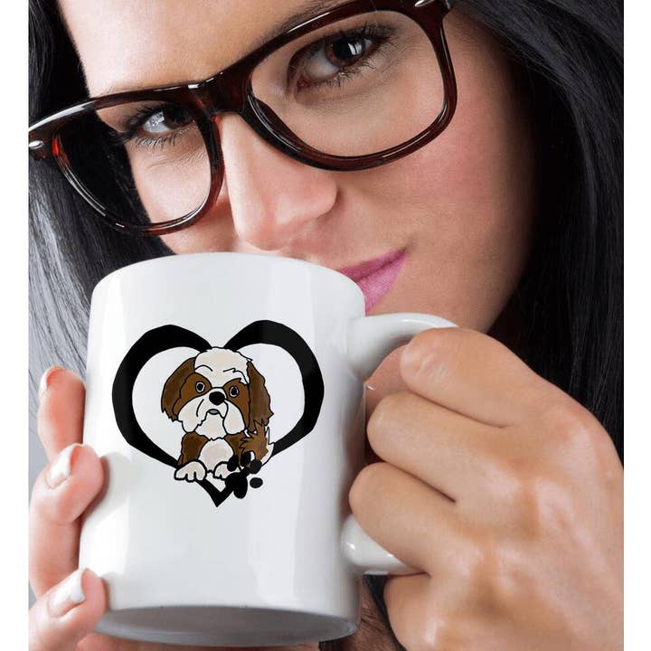 3dRose - Wholesale Coffee Mug - 3dRose, Cute Funny Shih Tzu Puppy Dog Heart Love, Mug9