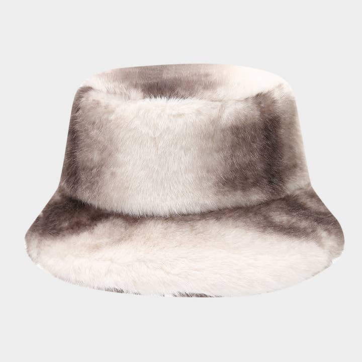 ACCITY - Wholesale Bucket Hat - Women's - Women’s Fuzzy Plush Bucket Hat Winter Warm_CWAH047851