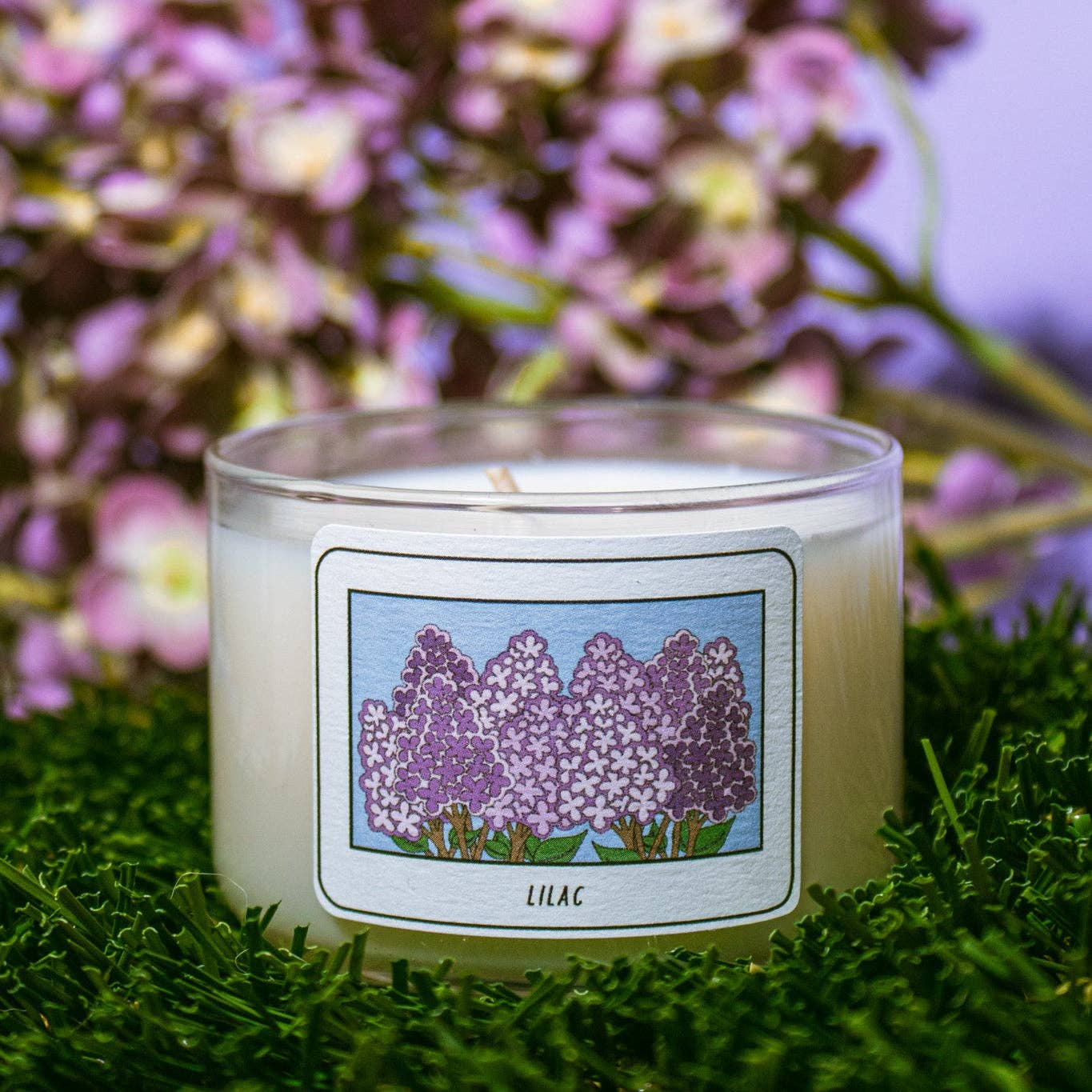 Fresa Creative - Wholesale Jar/Filled Candle - Lilac | Floral Mini Candle / Latina + Midwest Inspired1