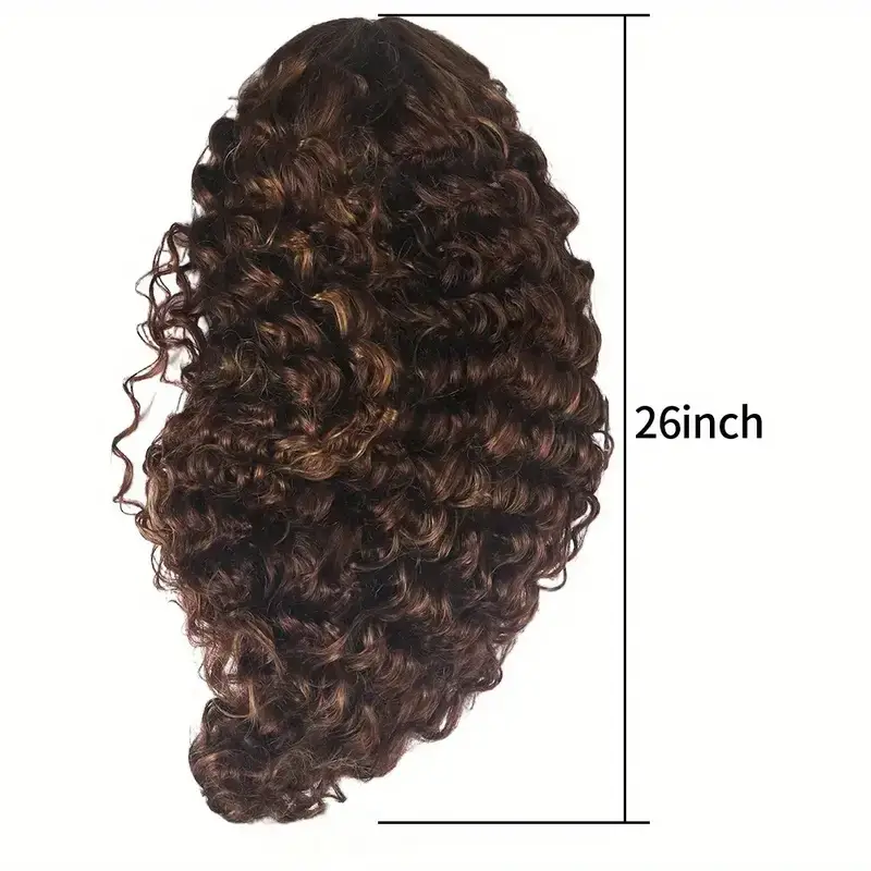 U-Got Beauty Hair & Supply Store - Wholesale Hair Extensions - 26in Long Brown Blonde Curly Wig 2