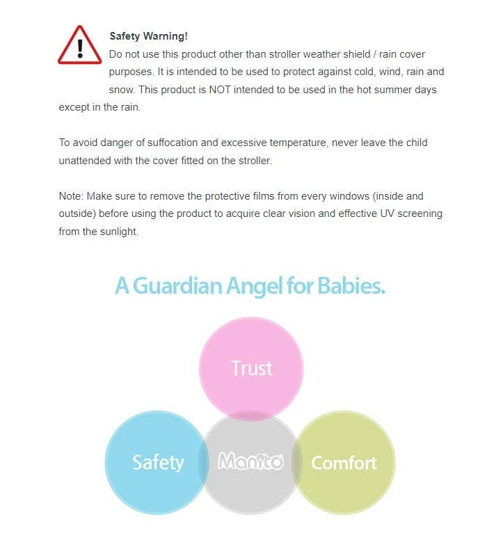 Manito - Vente Accessoire/housse pour poussette – bébé - Bouclier contre les intempéries pour poussette Elegance Alpha - Petit (Marine)9