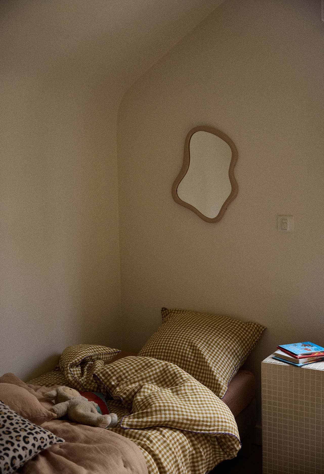 Gabrielle Paris - Vente Parure de lit - Parure de lit 1 personne Vichy Curry Gabrielle Paris x Horty2