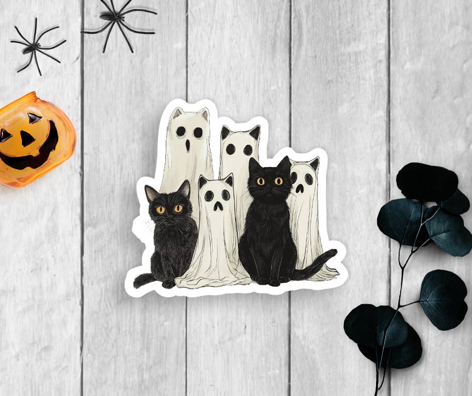 Expression Design Co – wholesale Sticker – Spooky Cats Vinyl Sticker