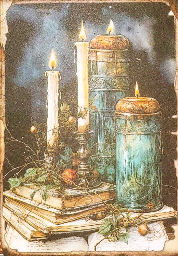 Slightly Askew Art - Wholesale Gallery Wall Set - Blue Witches - Set of 10 4" x 6" Decoupage Wood Wall Panels3