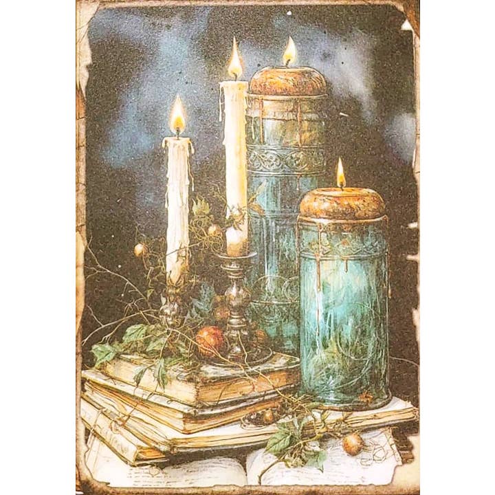 Slightly Askew Art - Wholesale Gallery Wall Set - Blue Witches - Set of 10 4" x 6" Decoupage Wood Wall Panels3