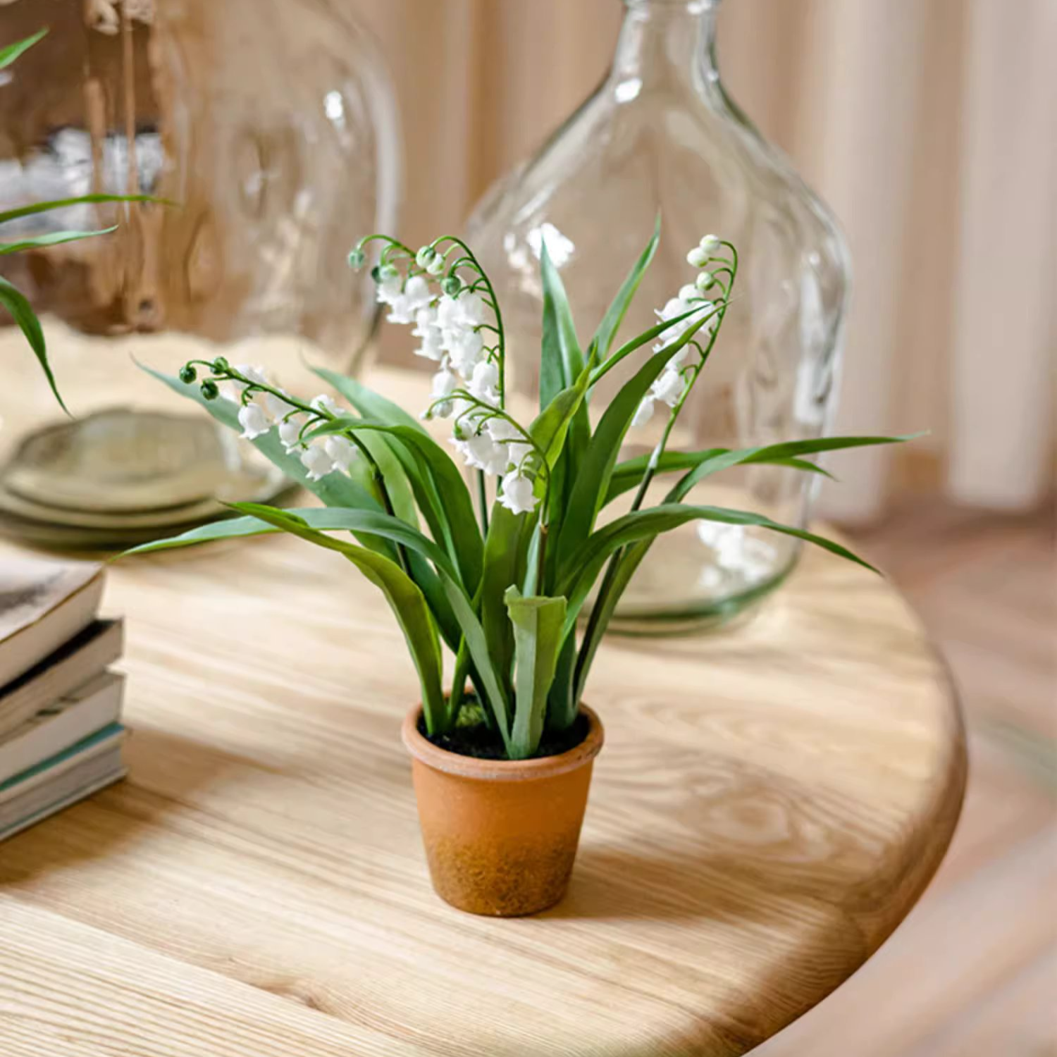 Rustic Reach - Wholesale Artificial Flowers - Faux Lily of the Valley in Brown Pot6