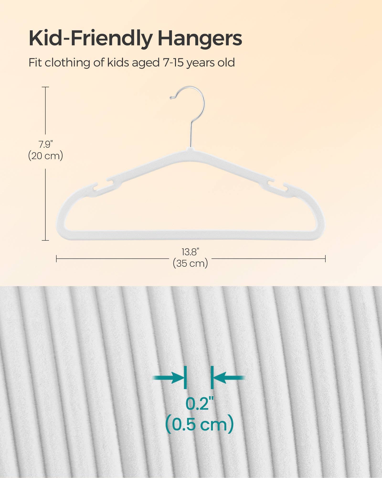 Greenwestons - Wholesale Clothes Hangers - Non-Slip Velvet Baby Closet Cloud White Hangers - Pack of 503