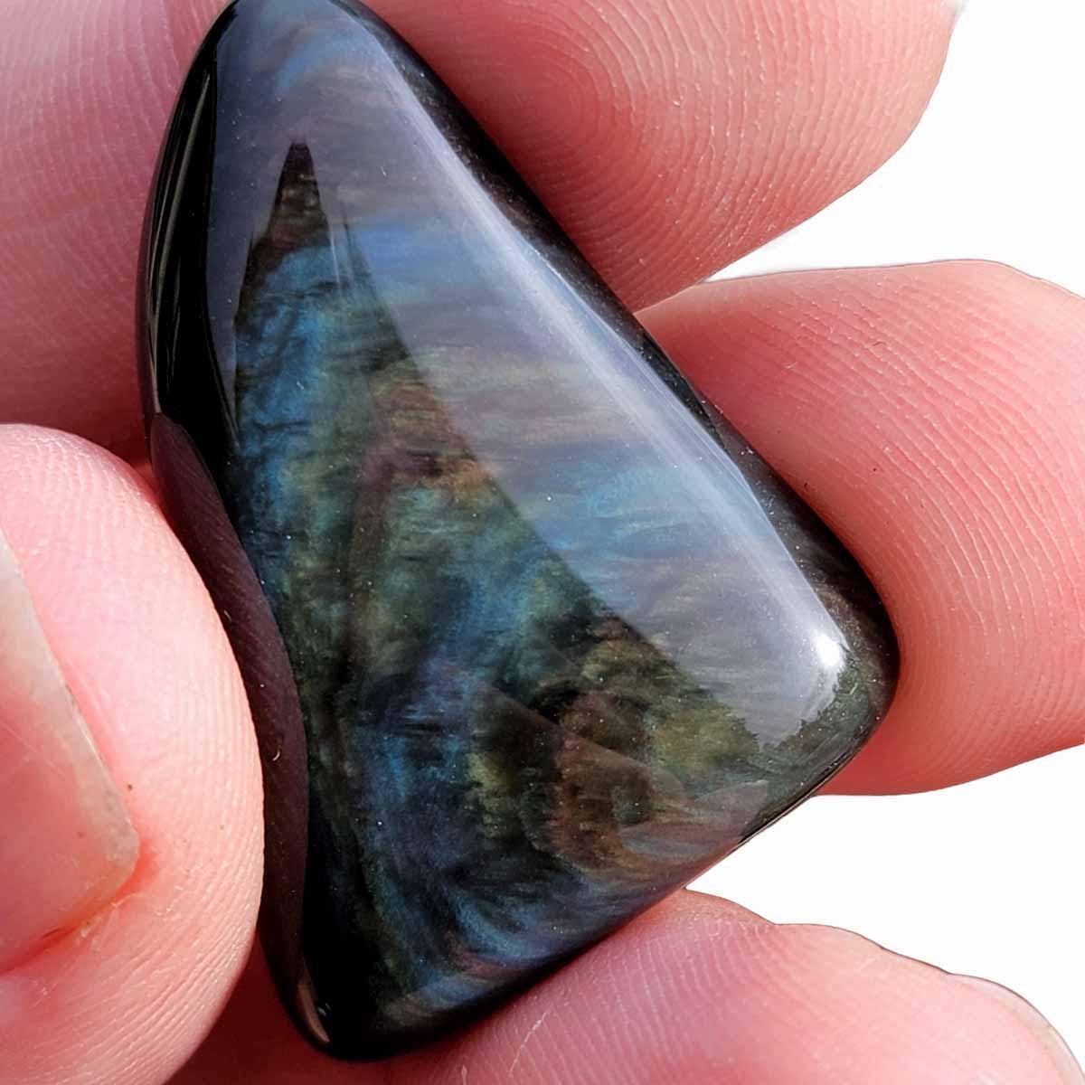 Lapidary Central – wholesale Spiritual stone/crystal – Velvet Obsidian Tumbled Polished Pocket Stones!2