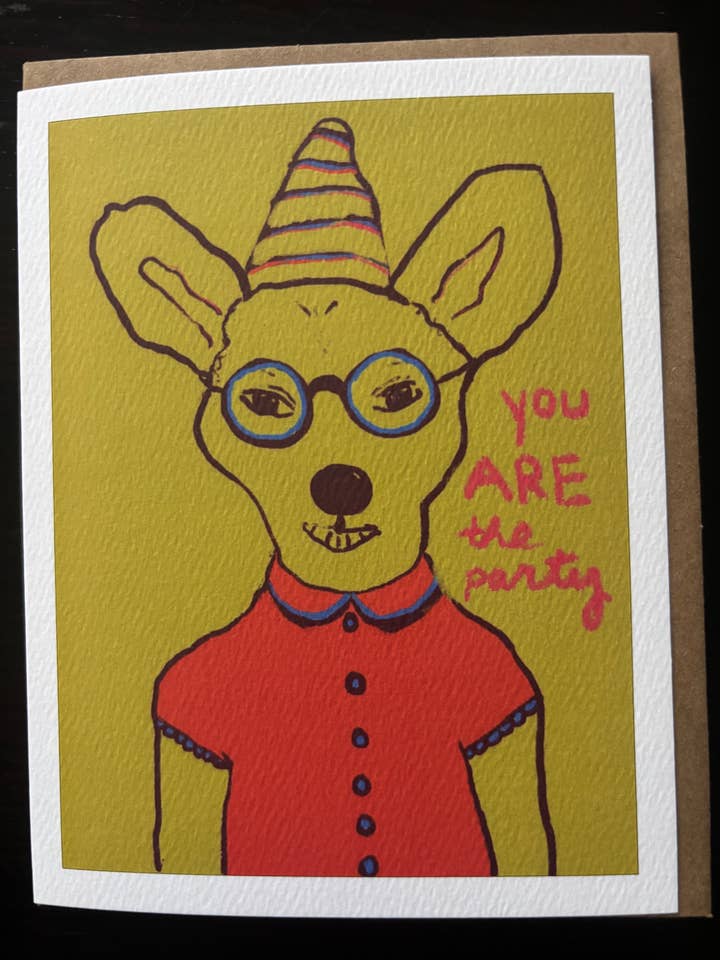 Du er festen lys sjov terrierhvalp i hat hundekort for engroshandel hos Bernie Street Studios