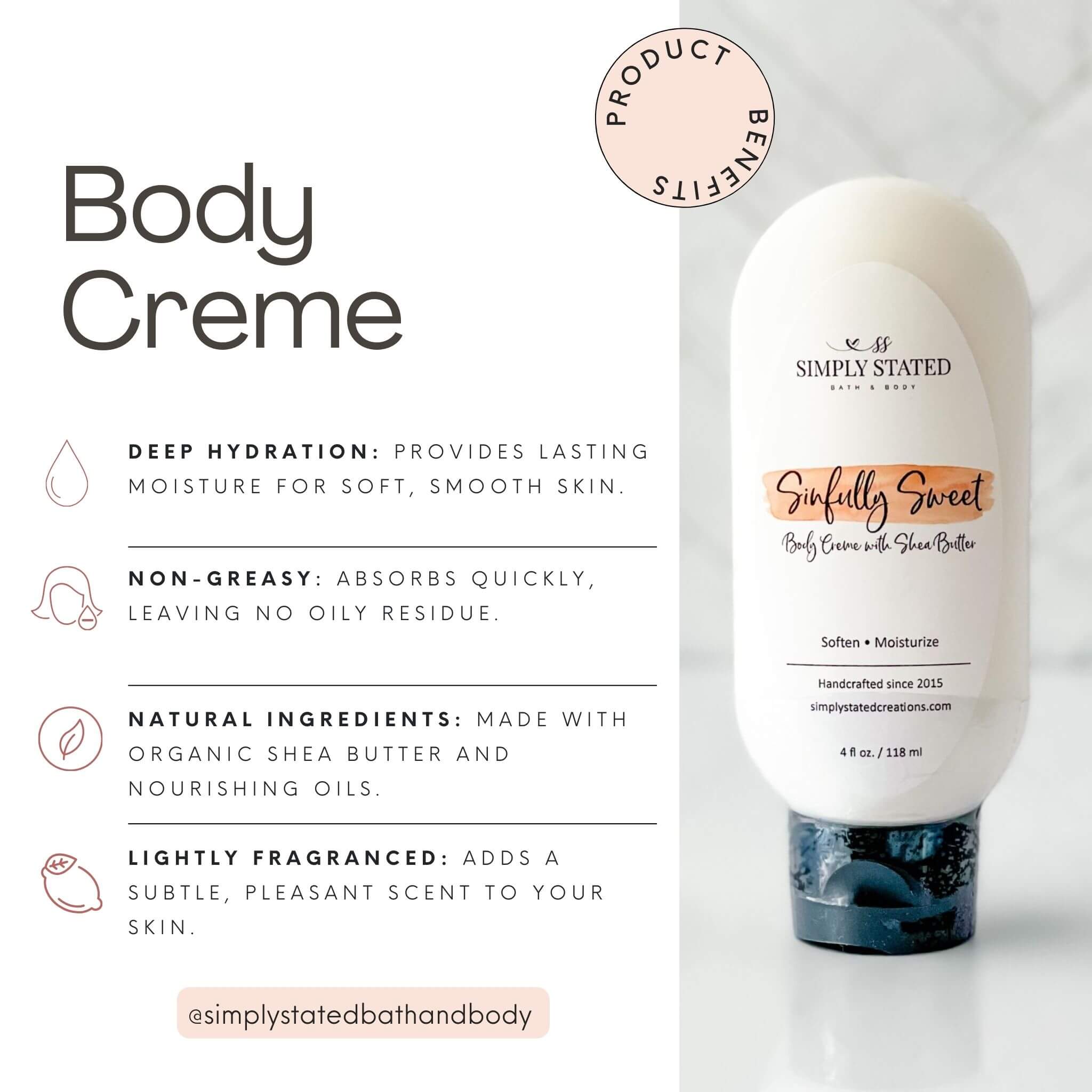 Simply Stated Bath & Body - Wholesale Body Cream/Lotion - Hometown Collection Body Creme2