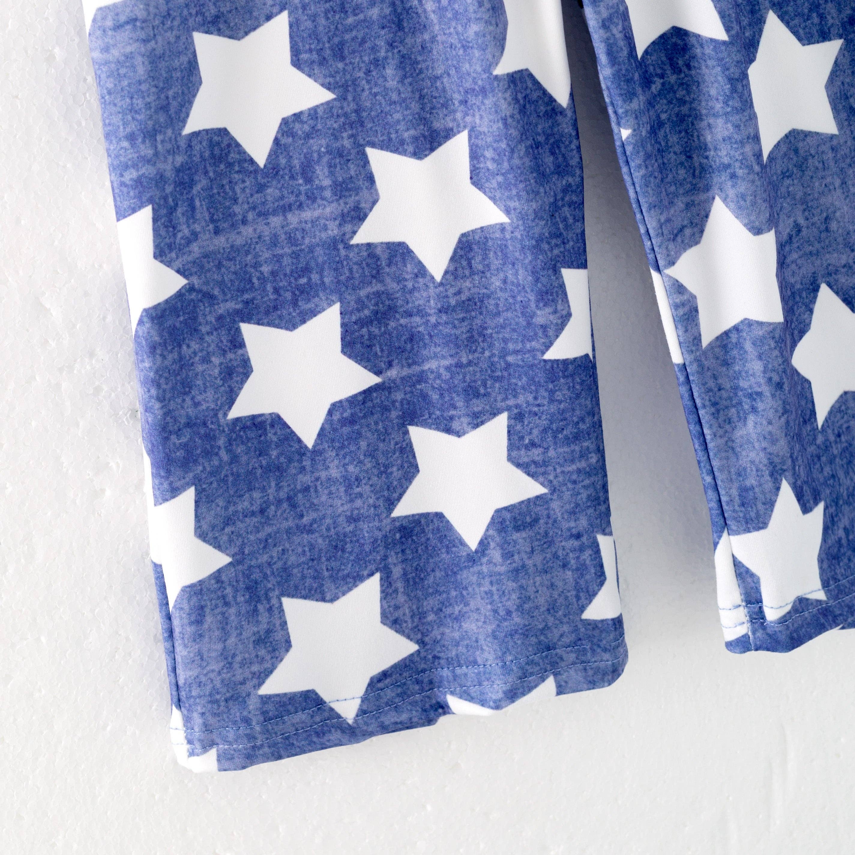 Auraquise - Wholesale Jumpsuit - Kids - Girls Summer July 4th Star Blue Jumpsuit2