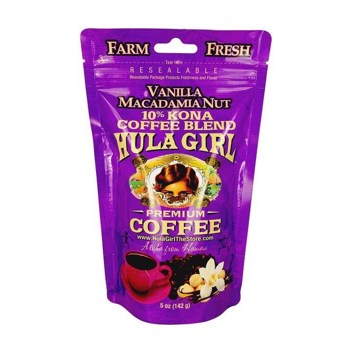 Hula Girl Products - Wholesale Coffee Beans - Hula Girl 10% Kona Coffee Blend 5oz(142g)1
