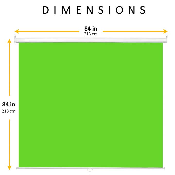 KHOMO GEAR – wholesale Photography backdrop – Extra Large 84" x 84" Pull Down Green Screen Backdrop