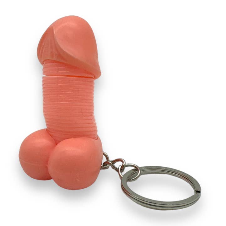 Kinky Pleasure - Wholesale Fopcadeautje/hebbedingetje - Kinky Pleasure - KP024 - Keychain Retractable Penis in Plastic Display - 48 Pieces9