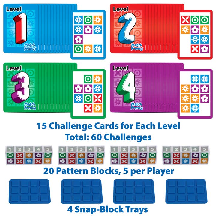 Funwares - Wholesale Brain Game - Kids - Match Frenzy Kids Games for Travel - Perfect for Games Night