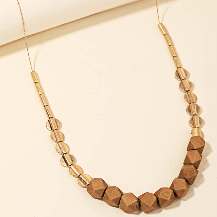Anarchy Street - Wholesale Beaded/Pearl Necklace - Block Bead Charm Long Necklace