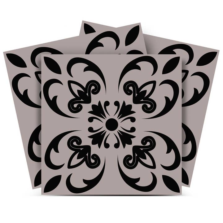 Piastrelle adesive rimovibili 6"X6" orchidea bianco e nero per la vendita all'ingrosso da parte di HomeRoots