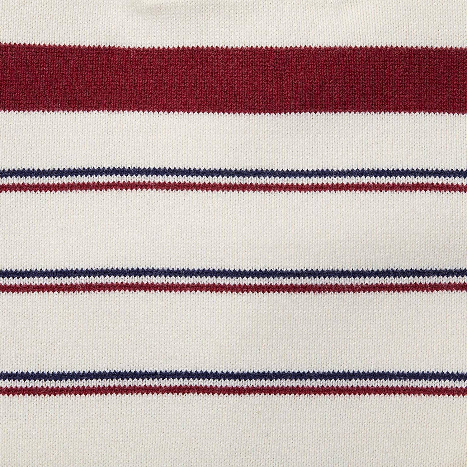 Ivory Stripe Shawl Collar Organic Sweater for wholesale on Faire4