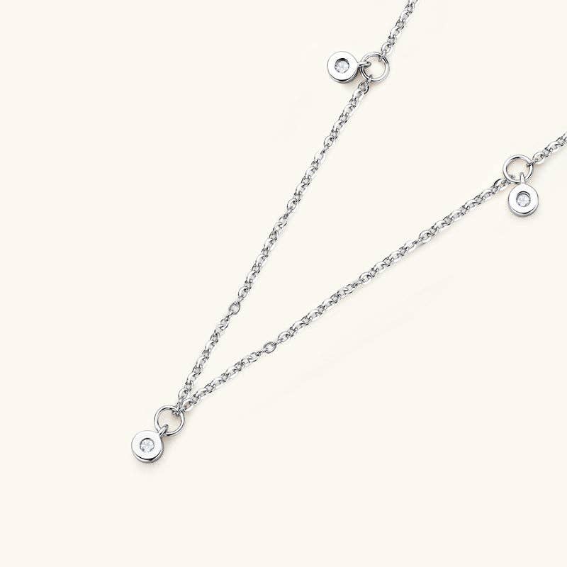 Perimade & Co. LLC – wholesale Pendant/charm necklace – Moissanite Multi Charm Necklace in 925 Sterling Silver2