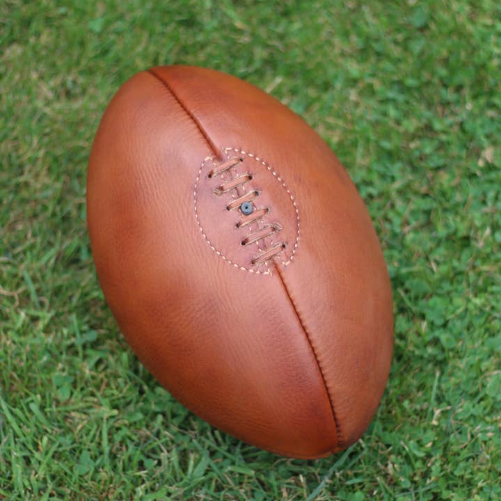 Vintage Tan Leather Rugby Ball for wholesale by Monster Sporting Gifts