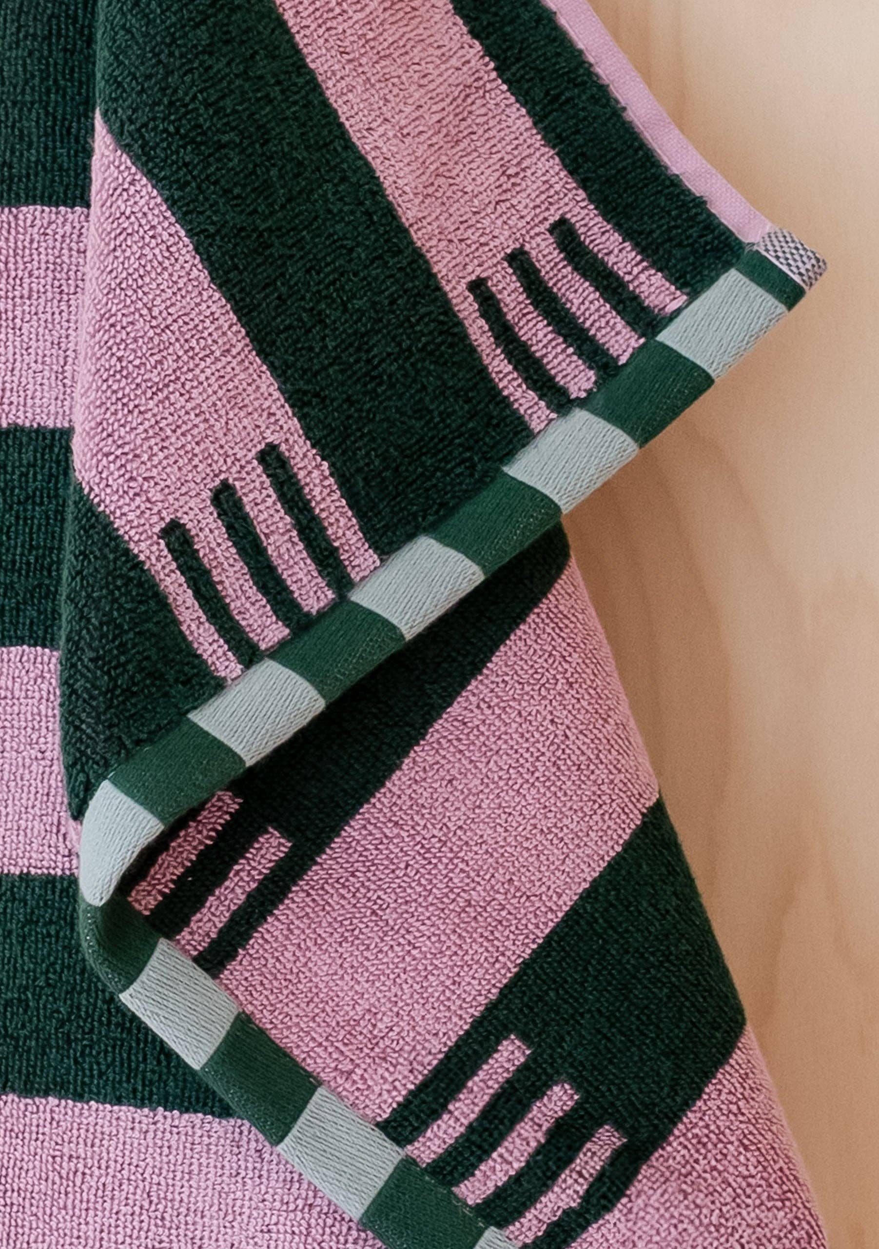 TBCo – wholesale Bath towel – Terry Cotton Towels in Rose Stripe5