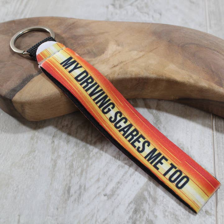 My Driving Scares Me Too//Portachiavi da polso in neoprene per la vendita all'ingrosso da parte di Raven Design