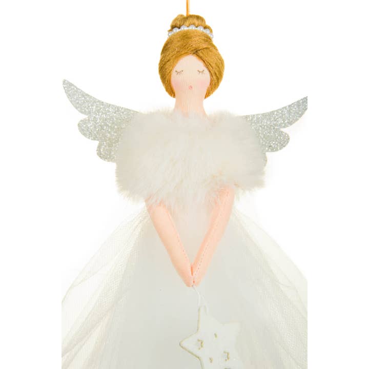 Starlight Collection - Wholesale Ornament - White Sleepy Fairy Doll