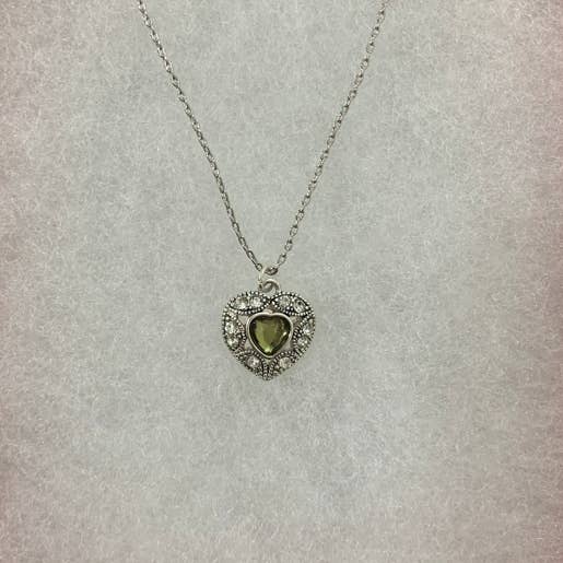 Collier Cœur Gonflé en Argent Cristal & Pierre Époxy FR6740 pour la vente par 0011 PREMIERE