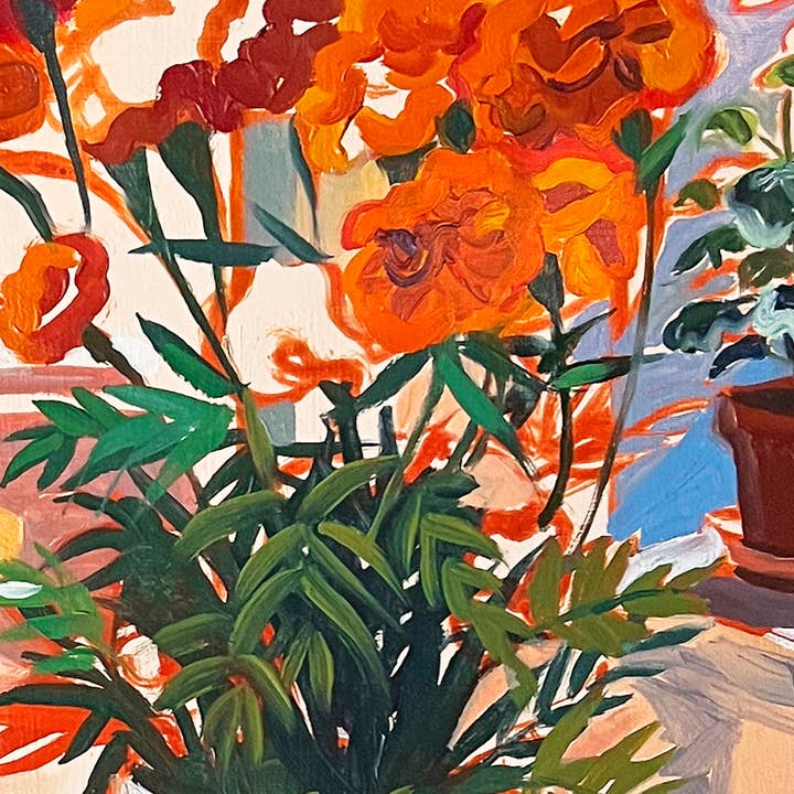 Anissa Riviere Art and Prints - Wholesale Art Print - "Olivia's House" Wine and Flowers in NYC Signed Giclee Print