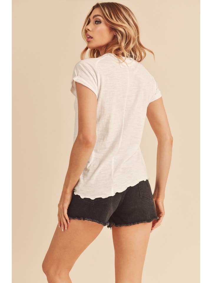 AEMI + CO - Wholesale T-Shirt - Women's - 8219BK Gwen Tee 1