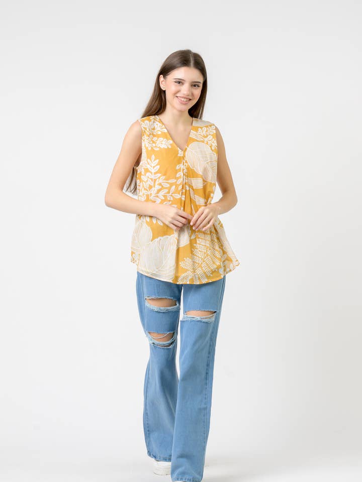 Rhea Meher Print Ärmlös Topp för wholesale av Rhea