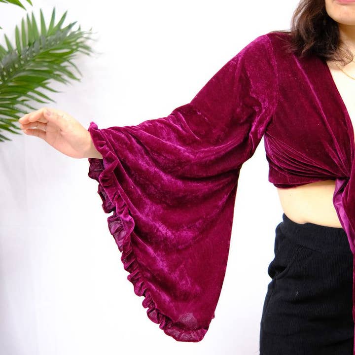 Karma Nepal Crafts - Wholesale Blouse - Women's - Velvet Boho Wrap 6