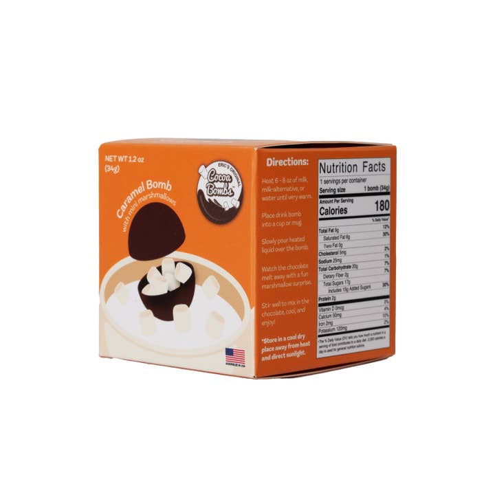 Cocoa Bombsâ„¢ - Wholesale Hot Cocoa Mix/Kit - 1 Pack Caramel Cocoa Bombs