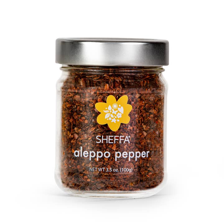 SHEFFA Aleppo Pepper Flakes (3.5 oz Glass Jar, 100g) for wholesale by SHEFFA