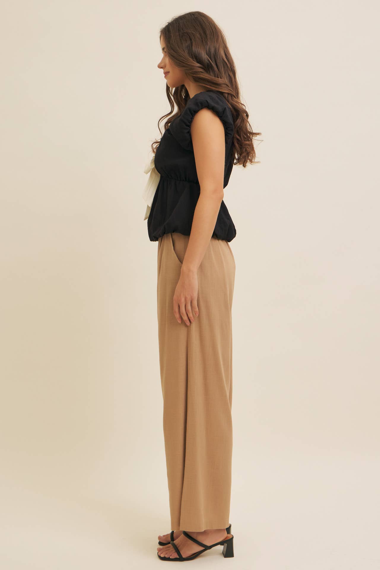 in february - Wholesale Pants - Women's - MINIMALIST MUSE DRAPEY WIDE-LEG LINEN TROUSERS16