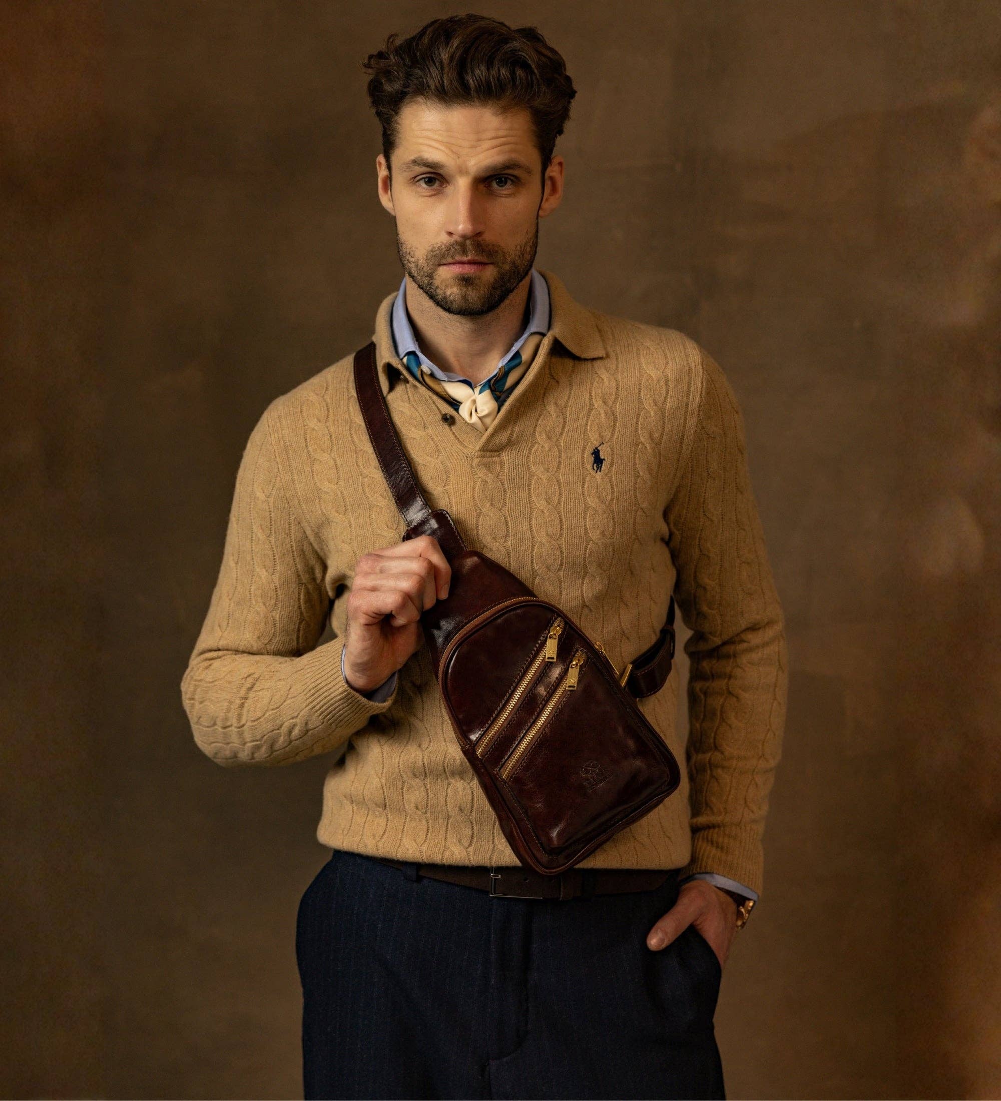 Time Resistance - Wholesale Crossbodytas - Heren - Leren Schoudertas - Catch-221