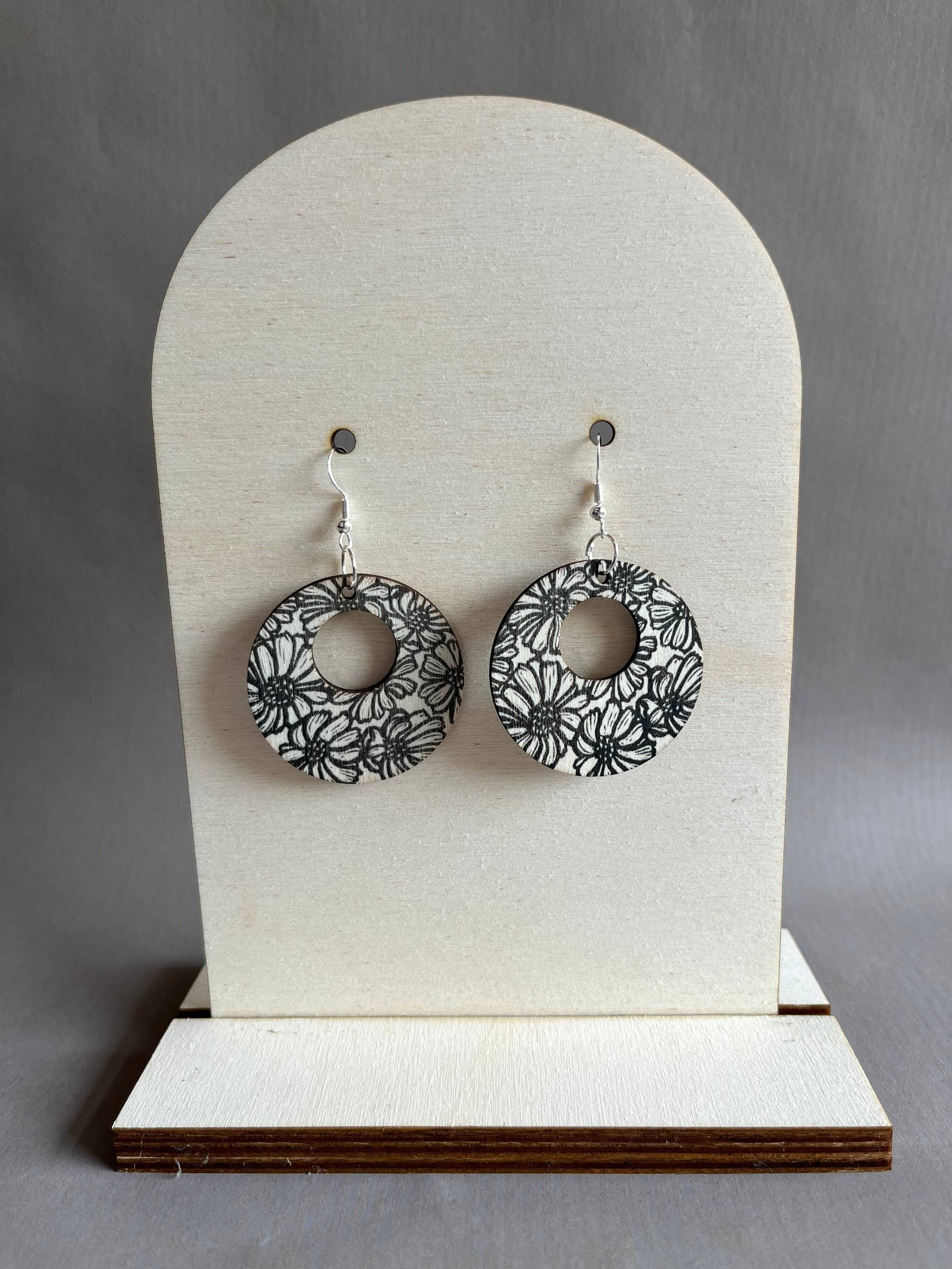 Beth Lewis Art – wholesale Dangle earrings – New Colourful Wooden Earrings30