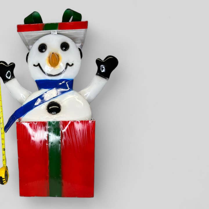 Blue Goat Garden Decor - Wholesale Christmas Decoration - Snowman Christmas Present Metal Garden Sculpture