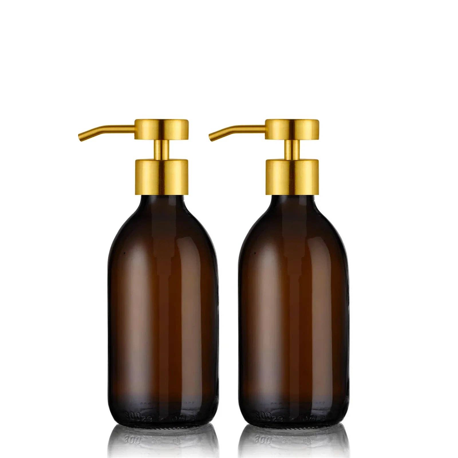 Little Pots - Wholesale Soap Dispenser - Amber glass soap dispenser duo – Stainless steel pump3